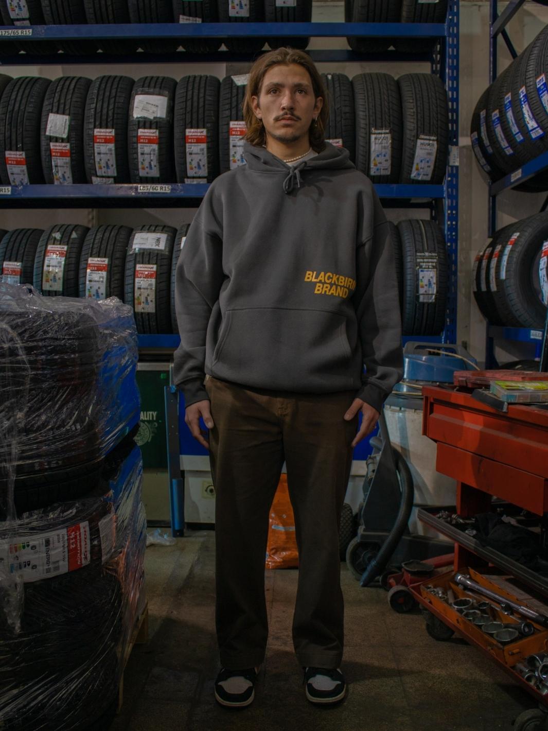 Super jet gray hoodie - Blackbirn
