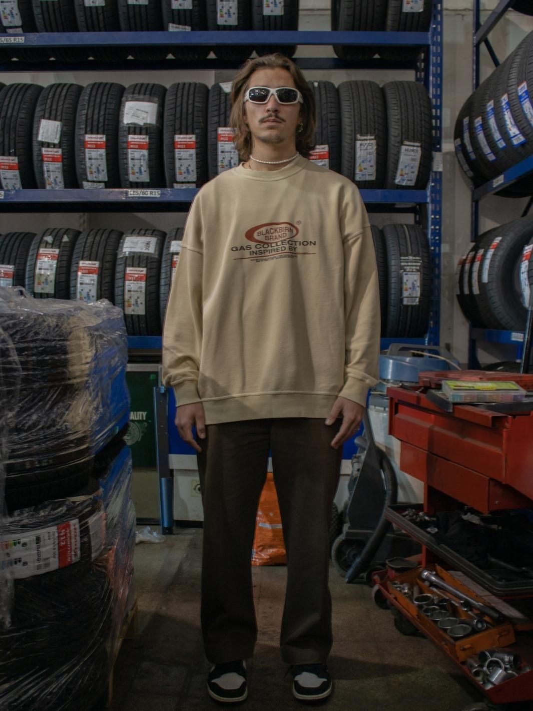 Slate white crewneck - Blackbirn