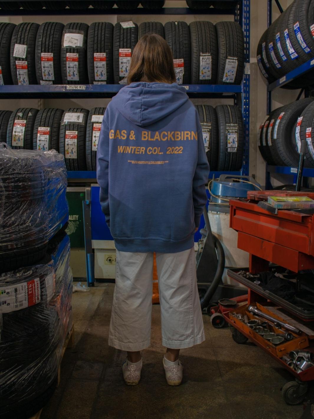 Autonomy dark blue hoodie - Blackbirn
